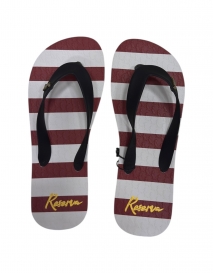 CHINELO RESERVA BORRACHA RSV SUMMER STRIPES PRETO/VERMELHO