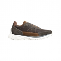 TÊNIS SNEAKER FERRACINI MASCULINO MID COURO PETROLEO