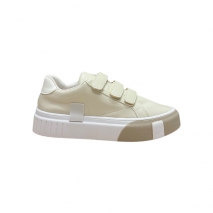 TÊNIS FEMININO BY BRAVA FLATFORM CASUAL VELCRO FENO
