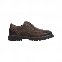 SAPATO FERRACINI DERBY BROGUE TRATORADO MASCULINO COURO CAFE