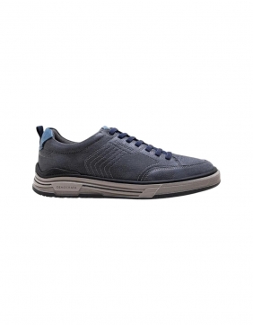 TÊNIS DEMOCRATA 640101 COURO NAVY