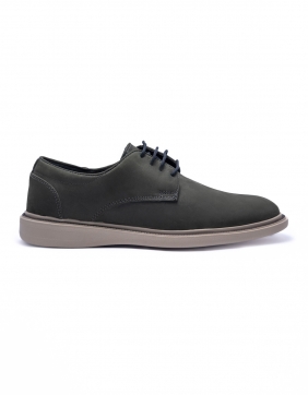 SAPATO MASCULINO CASUAL DERBY LRZ003 COURO GRAFITE
