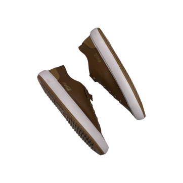 TÊNIS COCA-COLA SHOES CC2598 TRAIL LEATHER COURO LEGÍTIMO MOCA