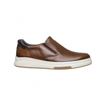 TÊNIS SLIPON MASCULINO PEGADA 112303 COURO PINHAO