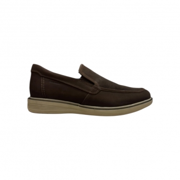 SAPATO CASUAL PEGADA SLIPON VIBES COURO CHOCOLATE