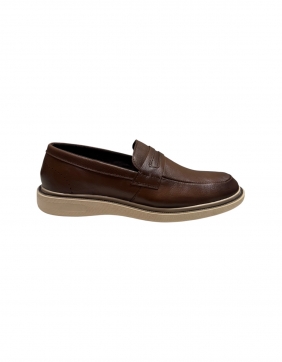 SAPATO MASCULINO CASUAL LOAFER PASSAGIO COURO LEGÍTIMO CARAMELO