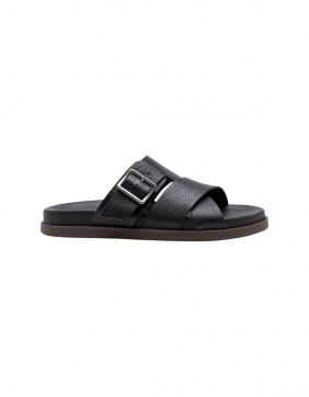SÁNDALIA MASCULINA DEMOCRATA DOCK COURO PRETO