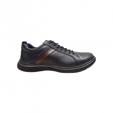 SAPATÊNIS PEGADA MASCULINO 112203 COURO PRETO