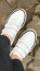 TÊNIS FEMININO BY BRAVA FLATFORM CASUAL VELCRO BRANCO/PRETO