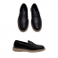 SAPATO MASCULINO CASUAL LOAFER PASSAGIO COURO LEGÍTIMO PRETO